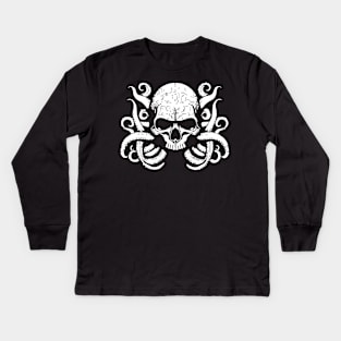 skull octopus Kids Long Sleeve T-Shirt